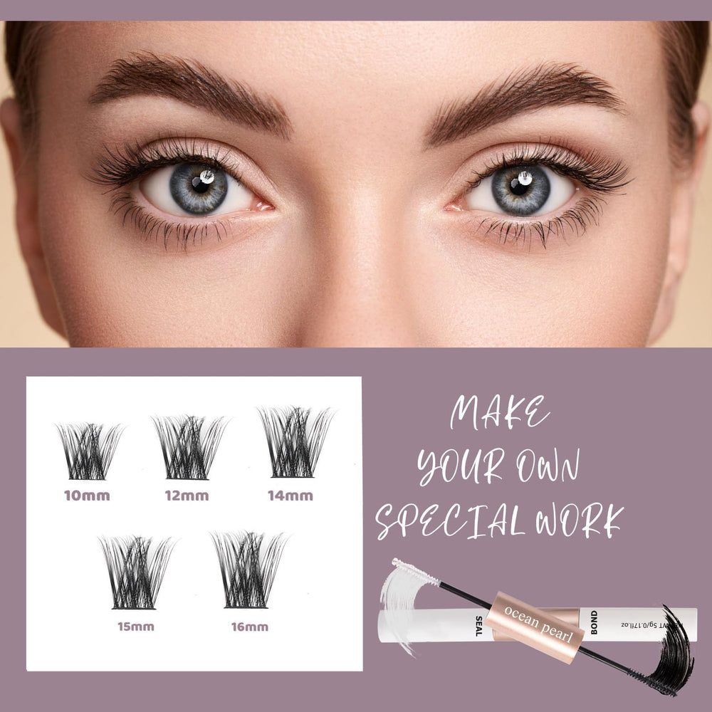 Ocean Pearl apply procedure showing how to place clusters along lash line