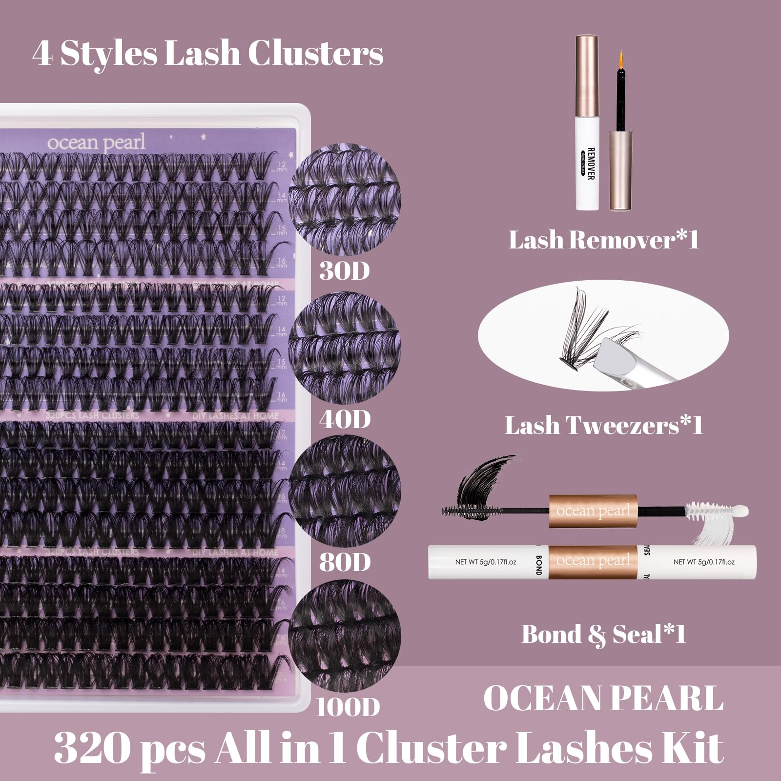 Ocean Pearl lash bond adhesive for precise, even coating