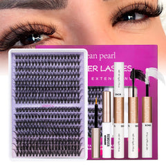 Ocean Pearl lash clusters 40D/50D pack for natural-to-dramatic daily looks.