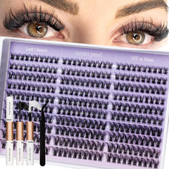Ocean Pearl Lash Clusters collection shows natural blend for a polished look.