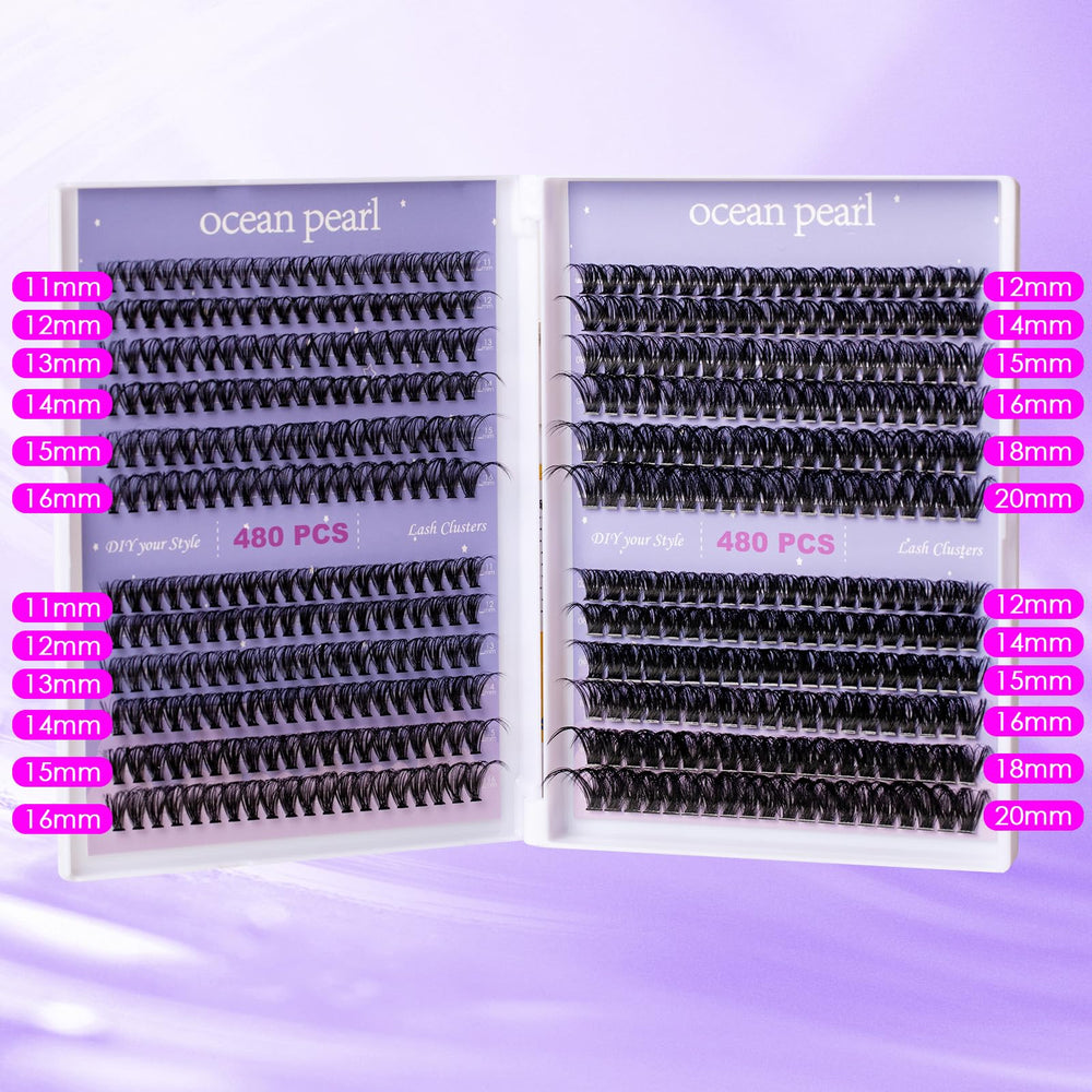 Ocean Pearl lash clusters enable easy at-home DIY application.