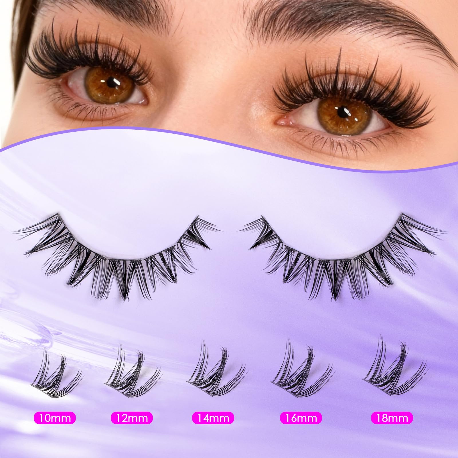 Ocean Pearl Lash Clusters Kit 10-18 mm stacks enable versatile volume