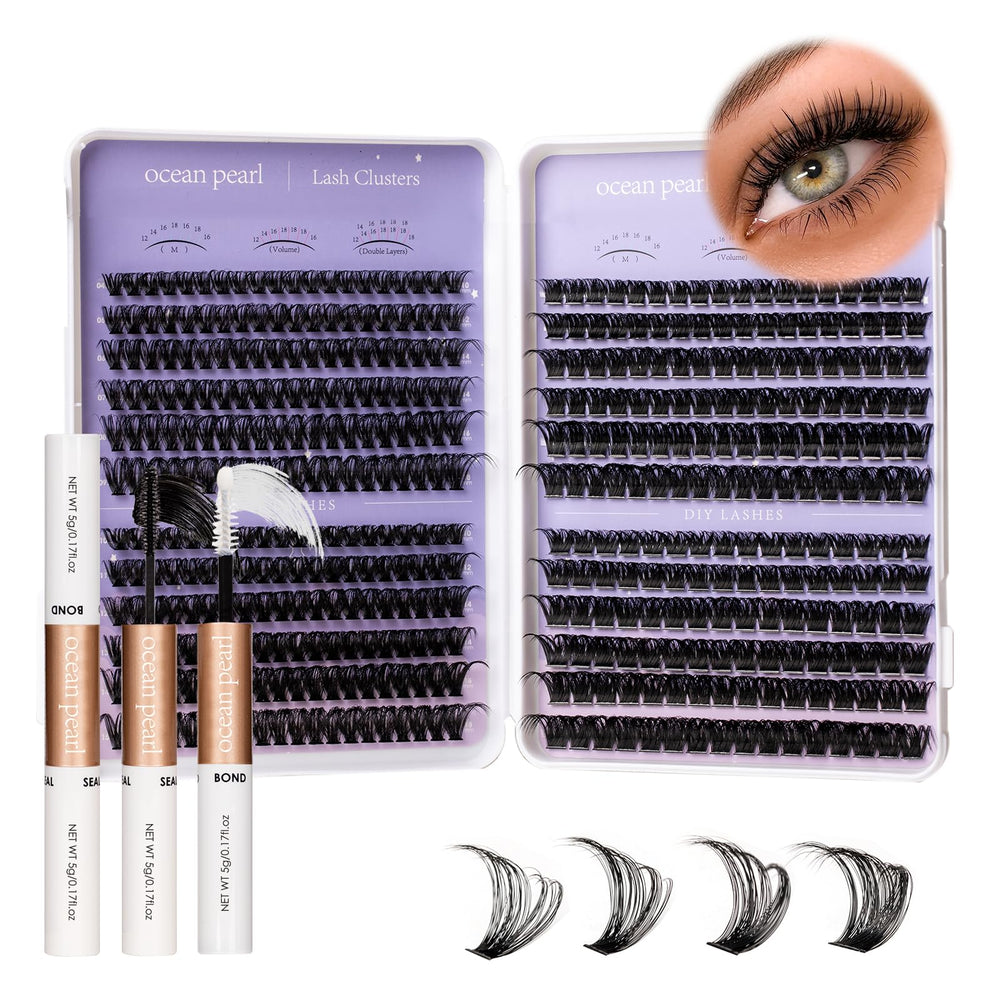 Ocean Pearl Lash Clusters kit open lid reveals easy reach for quick weekend refreshes.