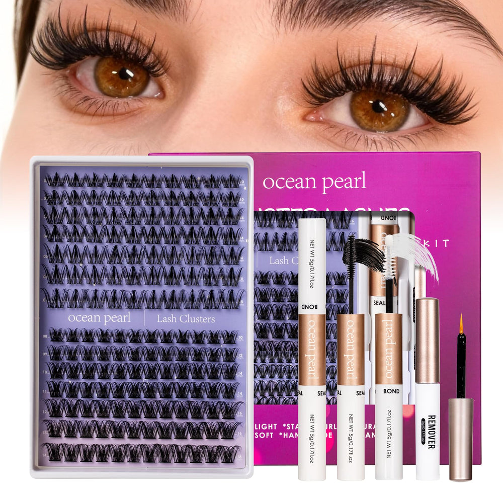 Ocean Pearl Lash Clusters Kit two-style spike lashes for manga-inspired looks