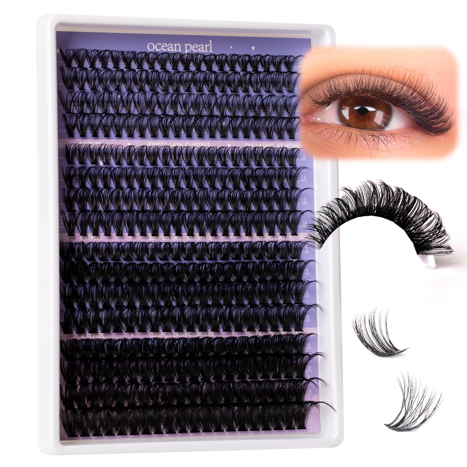 Ocean Pearl lash remover helps clean clusters with minimal residue