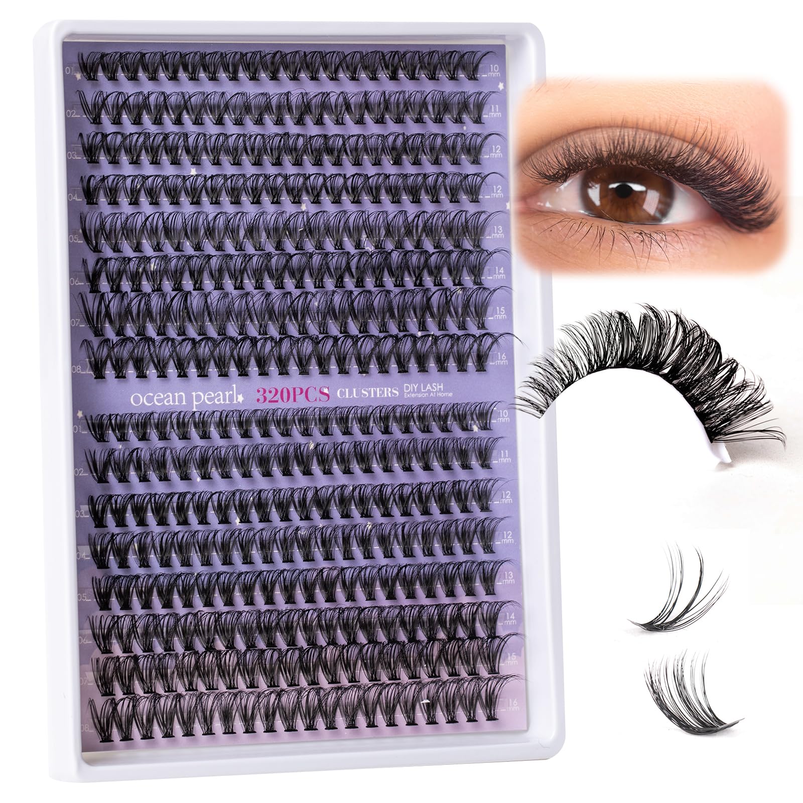 Ocean Pearl precision tweezers for handling delicate lash clusters.