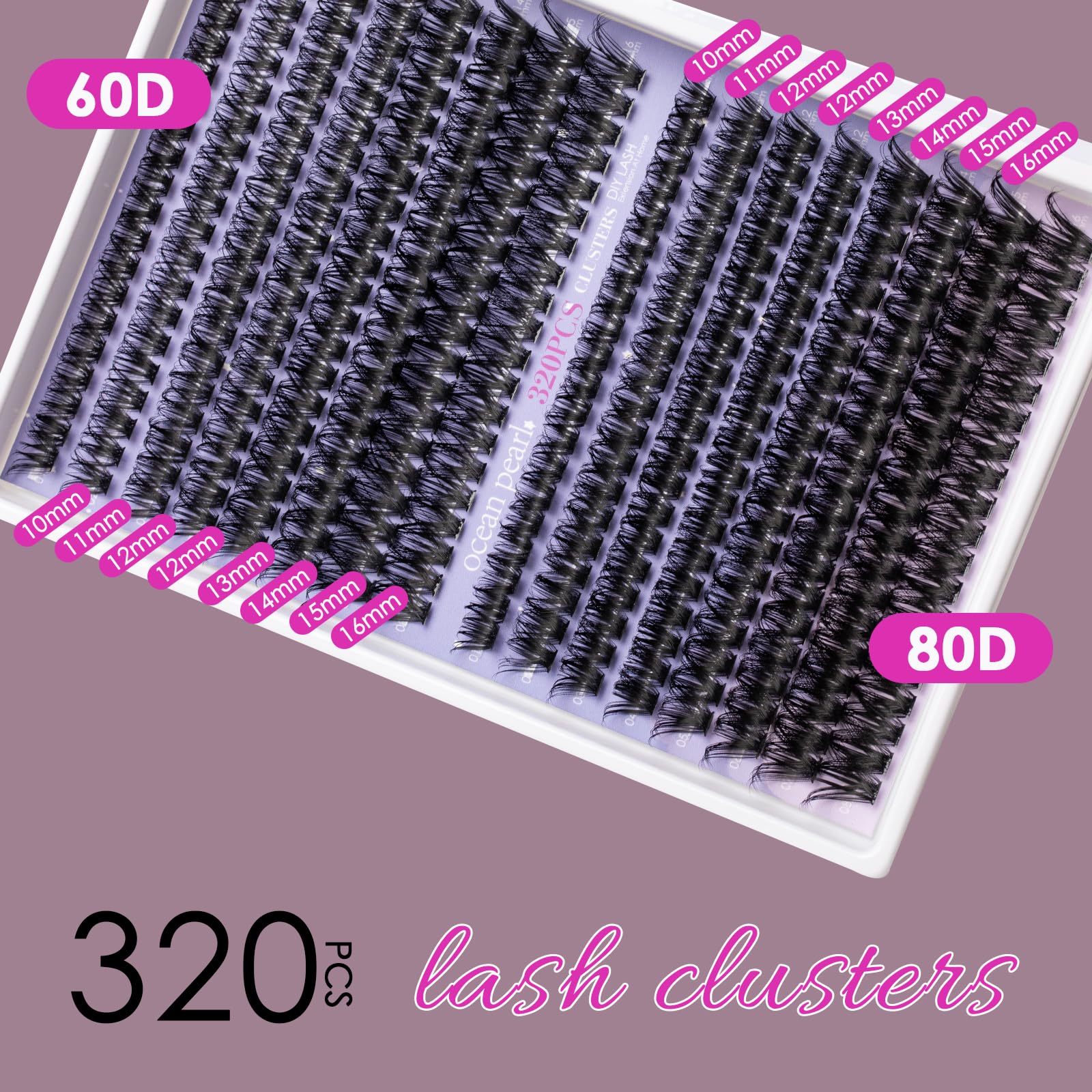 Ocean Pearl thin-base lashes blending with natural lashes for a fuller look.