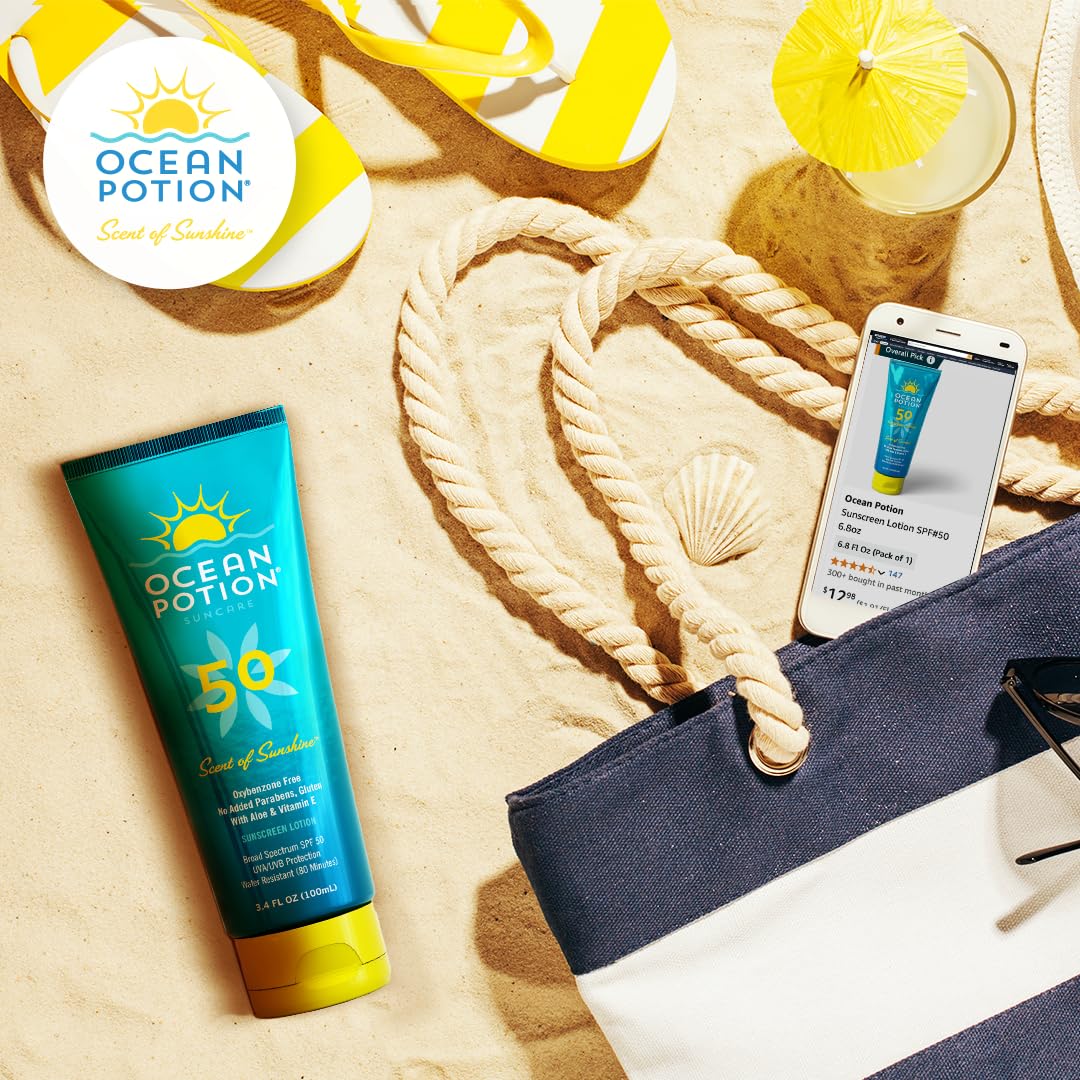 Ocean Potion sin oxibenzona ni parabenos, opción simple para piel sensible.