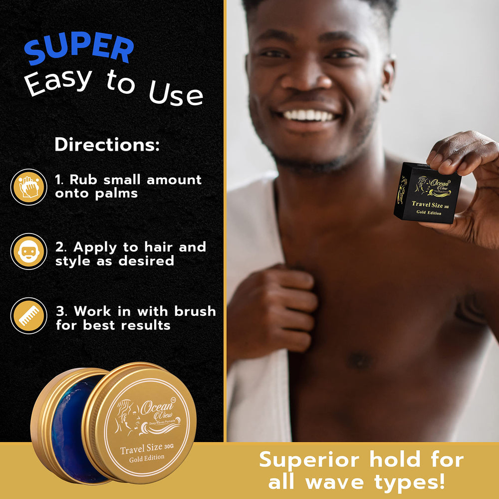 OCEAN VIEW DEEP WAVES POMADE, acabado semibrillante, ofrece un aspecto natural y control duradero.