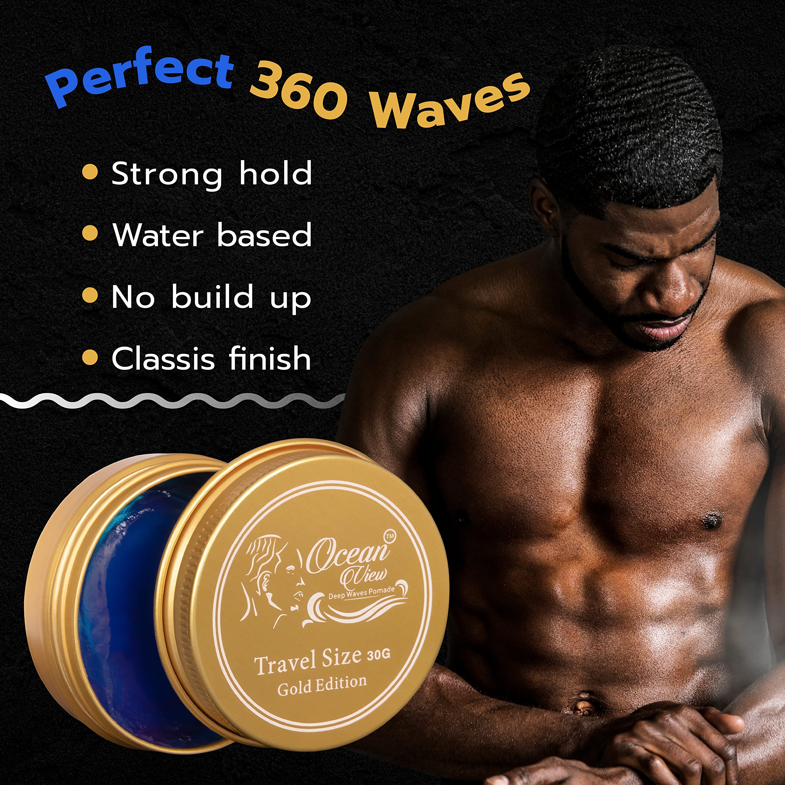 OCEAN VIEW DEEP WAVES POMADE, aplicación fácil, ideal para definir ondas sin esfuerzo.