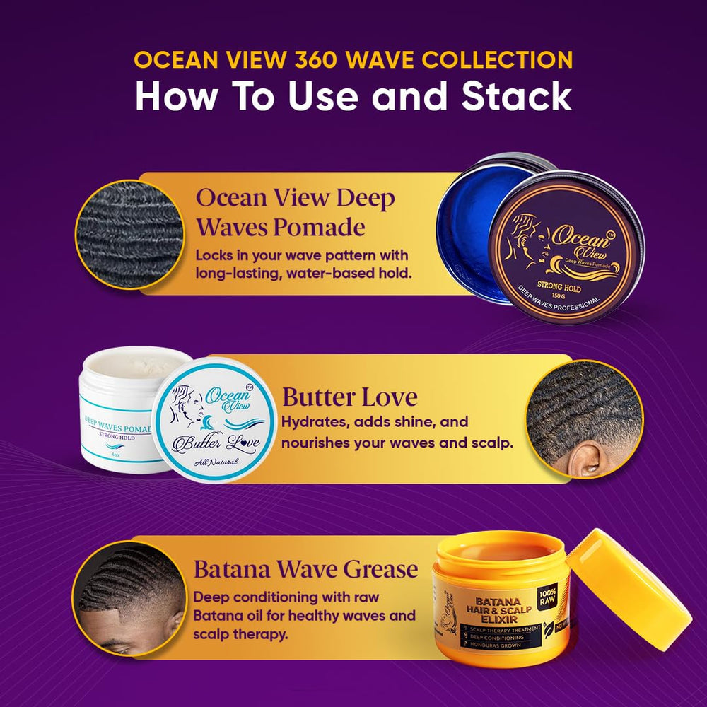 OCEAN VIEW DEEP WAVES POMADE, hidratación con aceites naturales para el cabello.