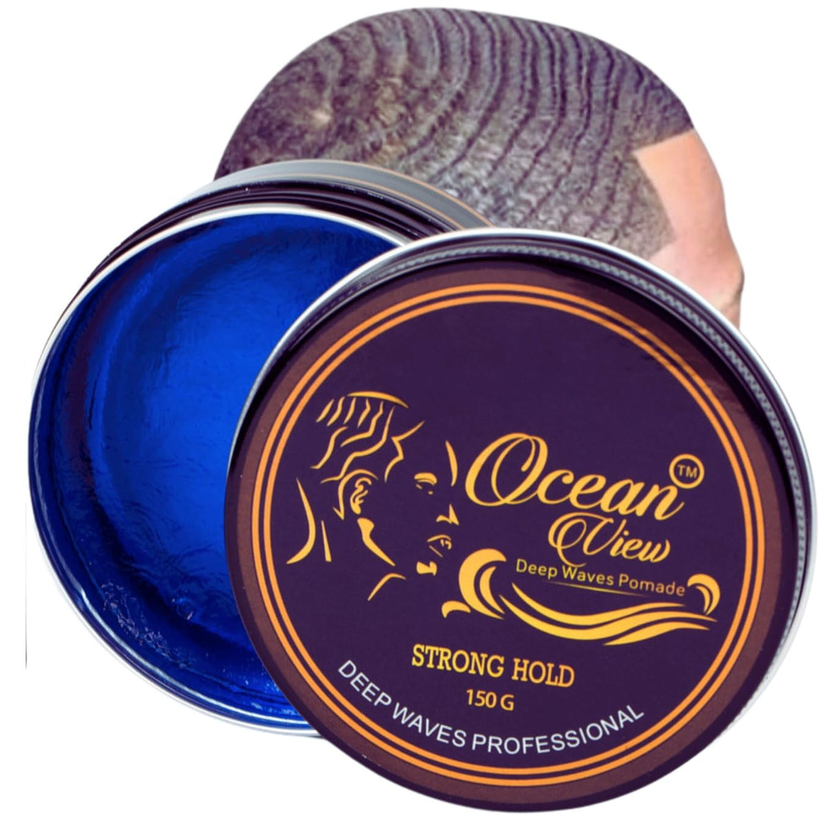 Ocean View Deep Waves Pomade in a tin for easy styling and storage