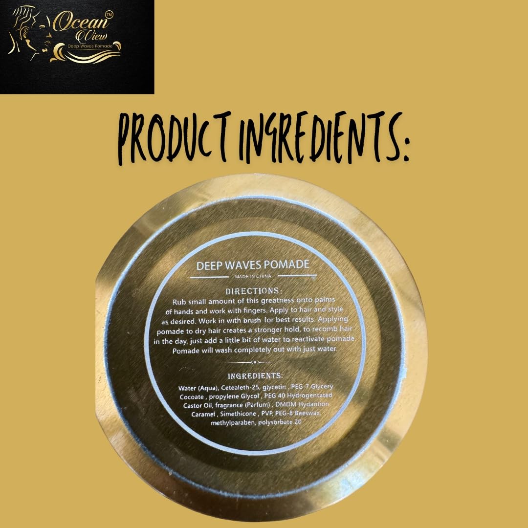OCEAN VIEW DEEP WAVES POMADE, uso diario, ayuda a mantener peinado y humedad equilibrada.