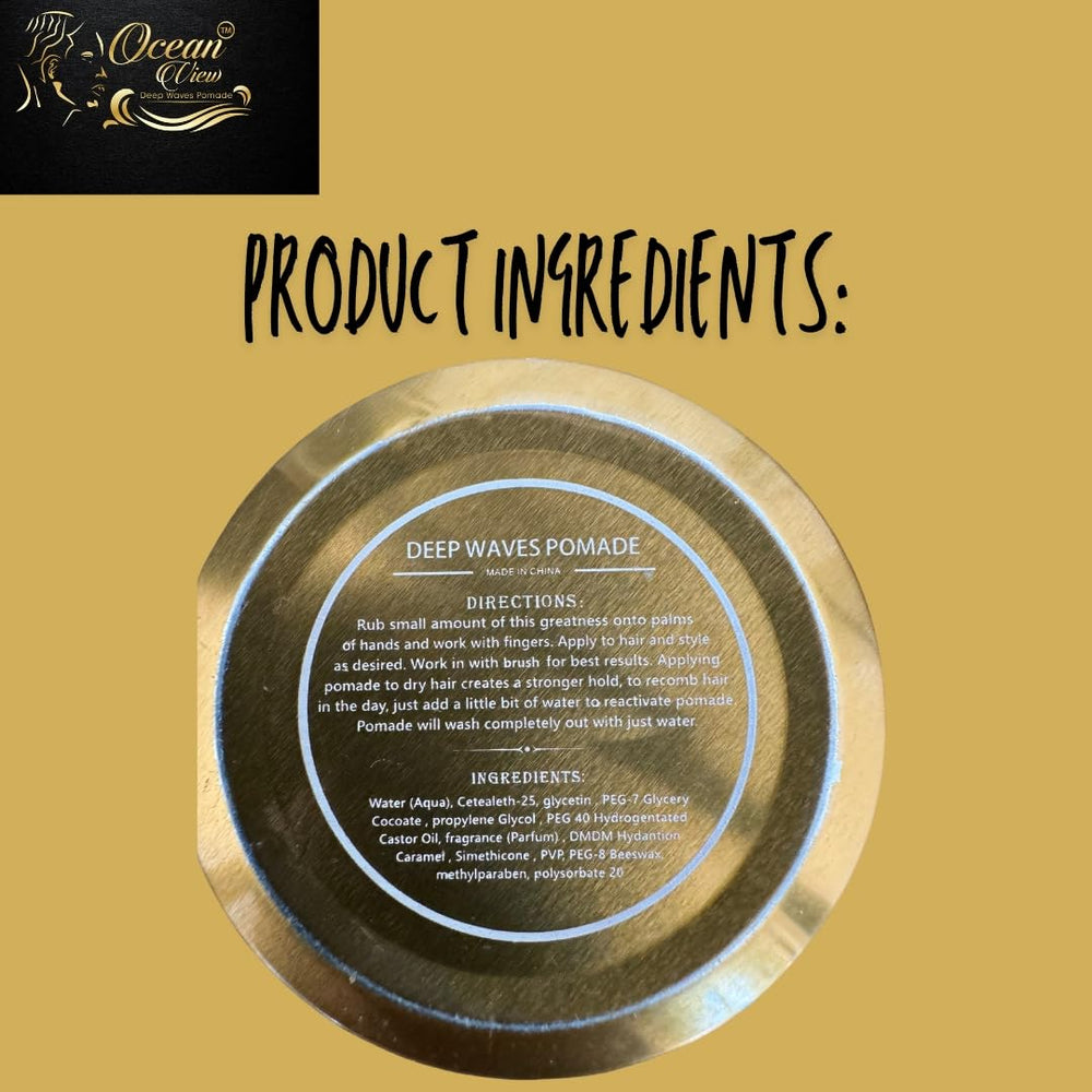 OCEAN VIEW DEEP WAVES POMADE, uso diario, ayuda a mantener peinado y humedad equilibrada.