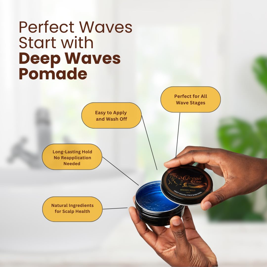 Ocean View Deep Waves Pomade water-based formula for light feel and washout