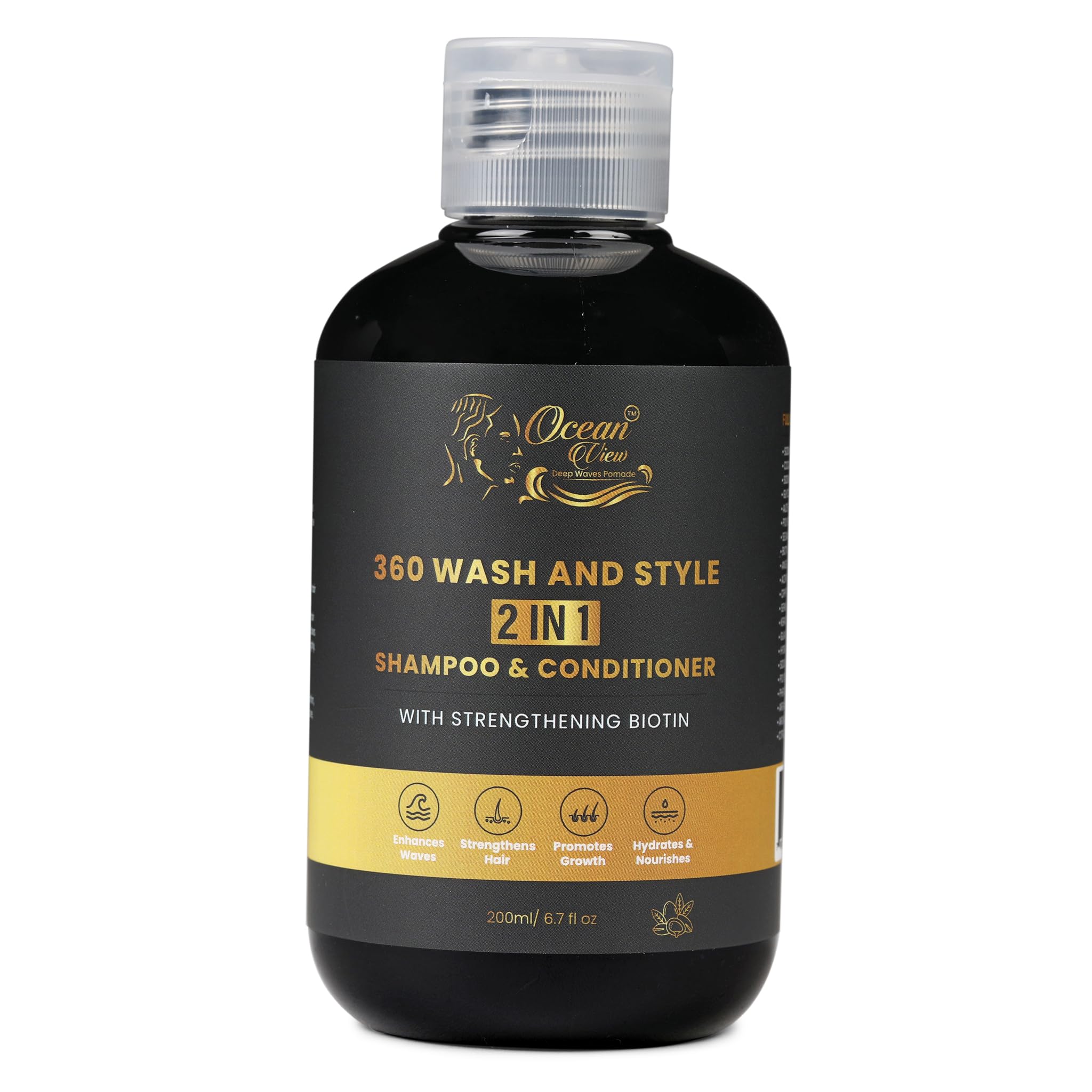 Ocean View Deep Waves Pomade: definición de ondas con botella y vertido.