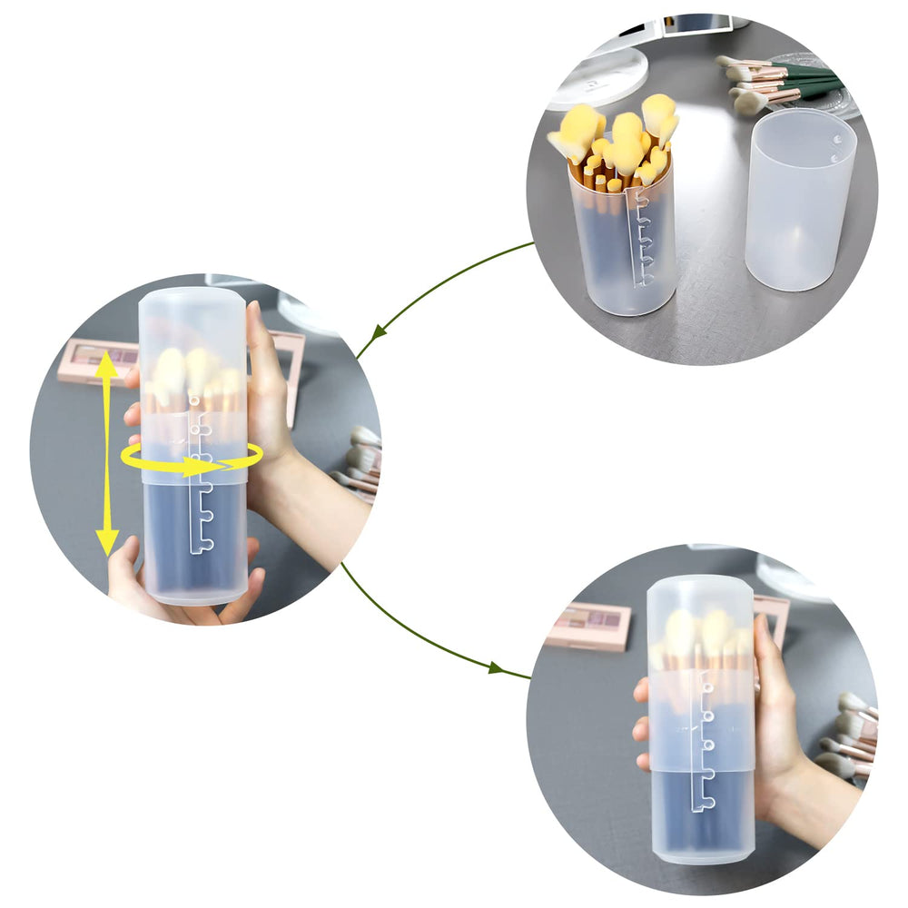 OCHEAL clear lid protects brushes during travel