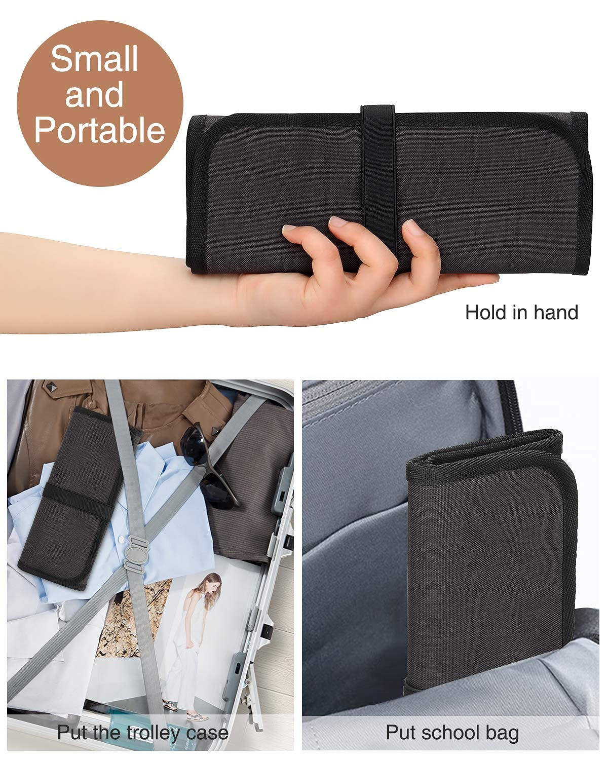 OCHEAL large-capacity bag holds 30+ brushes and reduces clutter