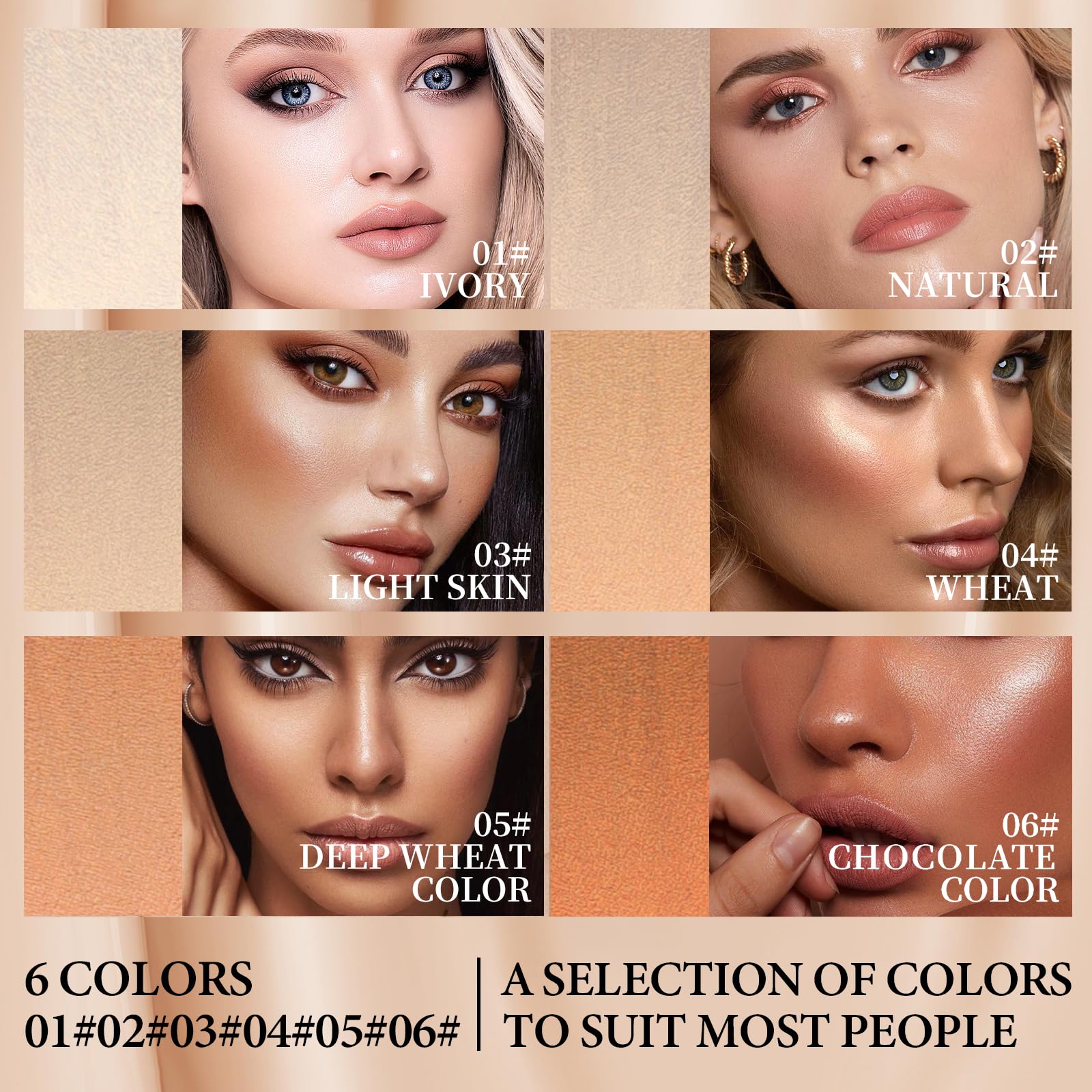 O'CHEAL lightweight long-wear matte finish stays breathable and natural.