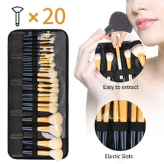 OCHEAL makeup brush organizer compact folded, ideal for tidy travel.