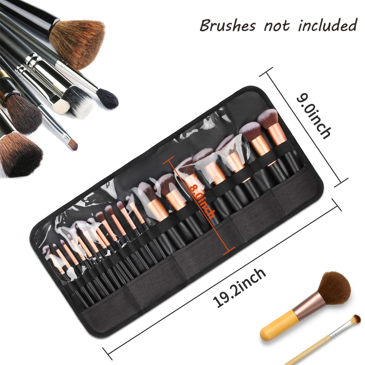 OCHEAL travel bag for makeup brushes fits in a handbag