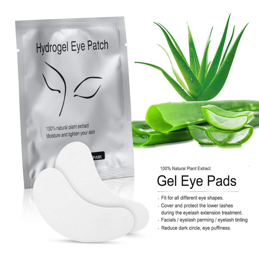 Ocim hydrogel eye patches being applied for lash extension comfort