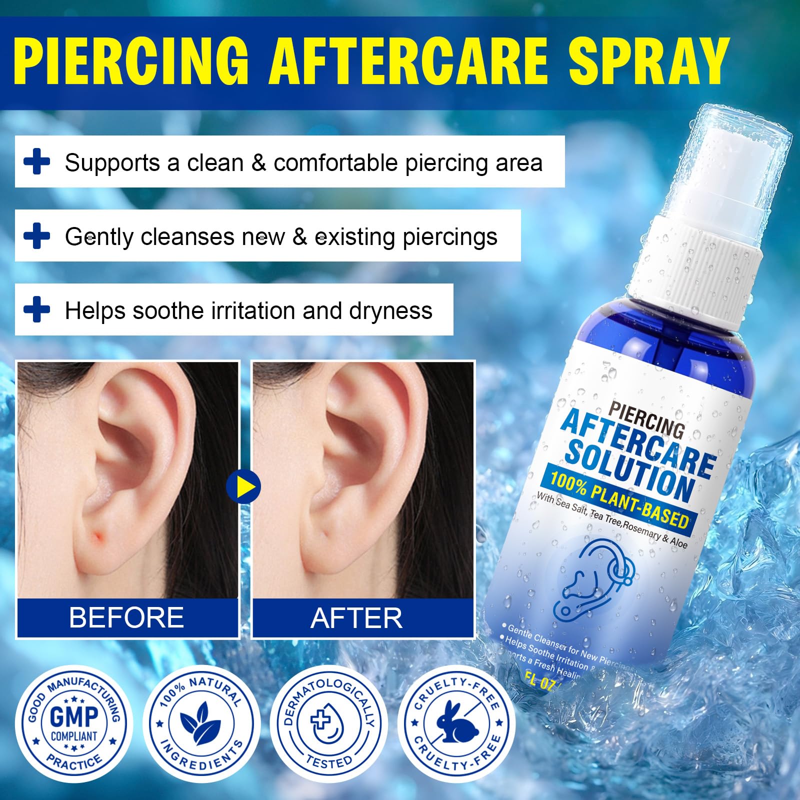 Ocnisdns ear nose cartilage piercing care works across common sites.