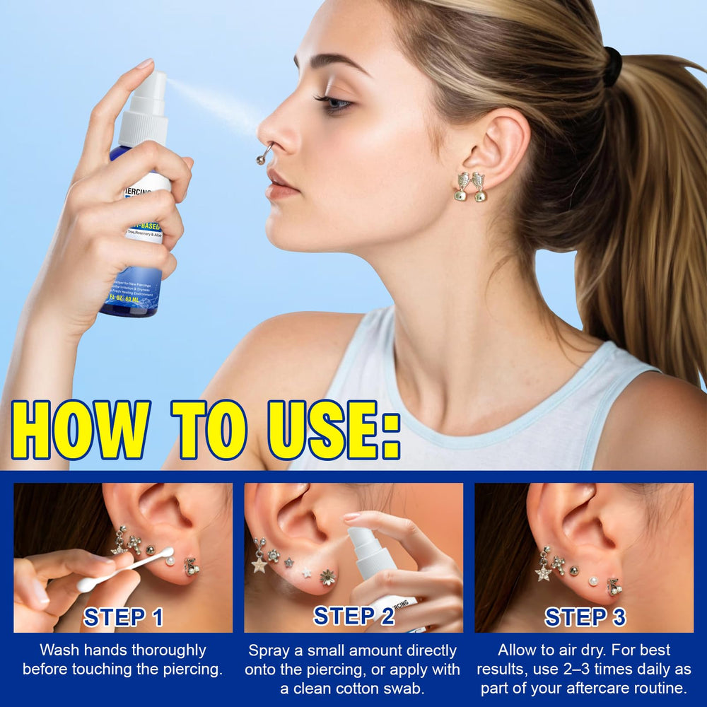 Ocnisdns on-the-go personal care keeps piercings clean daily.