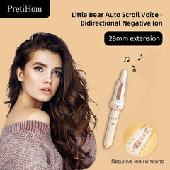 O-CONN PretiHom 32mm barrel delivering large curls with natural movement.
