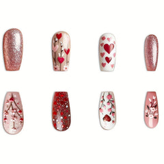 OCOUYVD acrylic nails in medium coffin with glossy finish