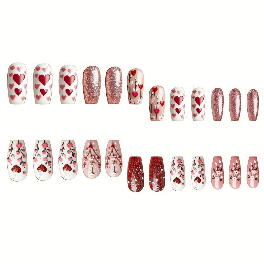 OCOUYVD heart design nails for romantic dining or events