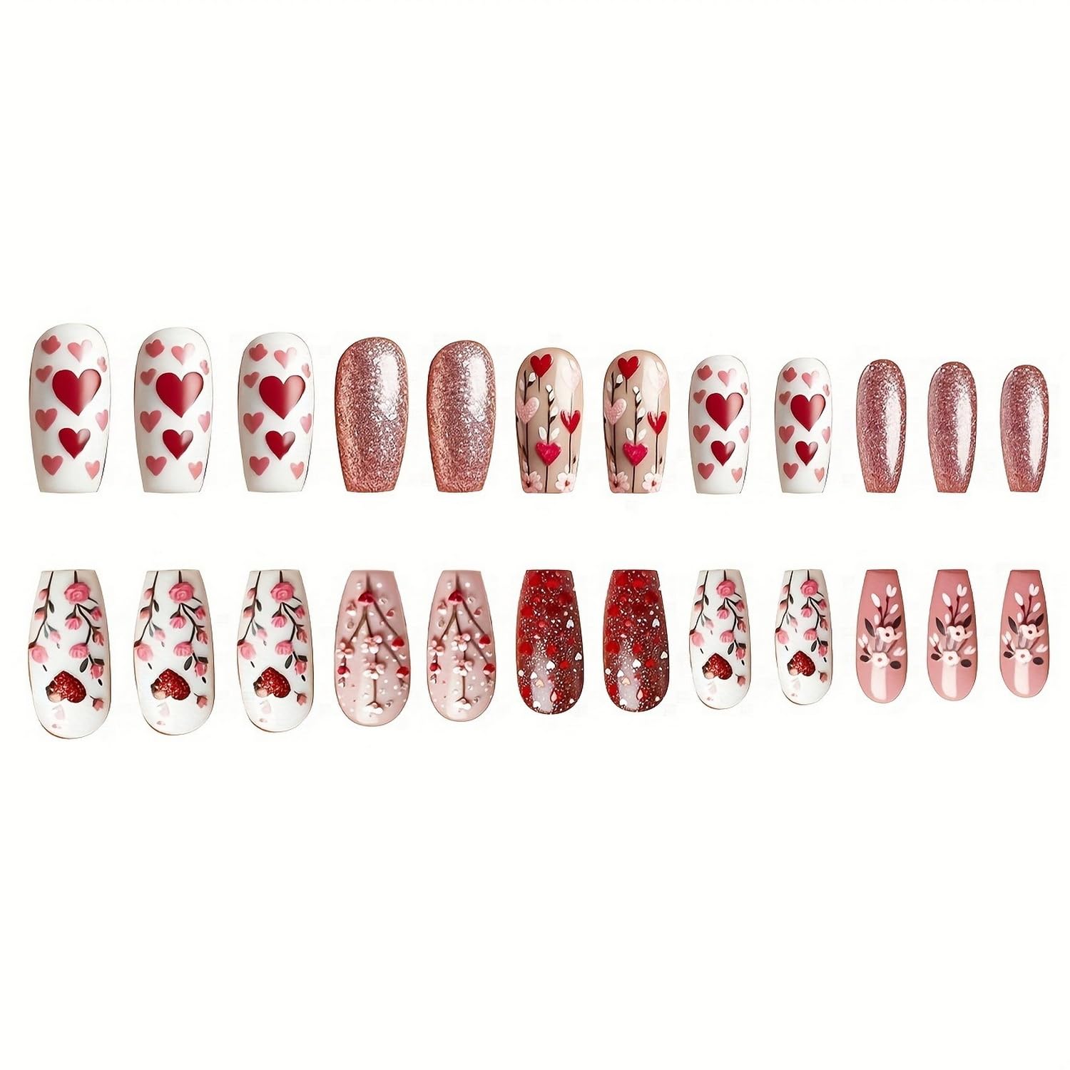 OCOUYVD 24-piece full-cover nails for complete at-home manicure
