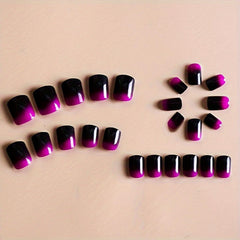 Conjunto de OCOUYVD con doce tamaños para ajuste cómodo en uñas cuadradas.