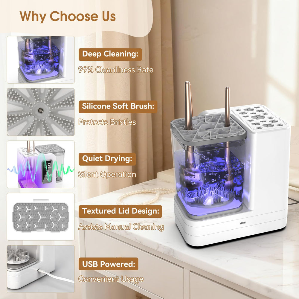 OctHope cleaning cup with water demonstrates deep-cleaning action