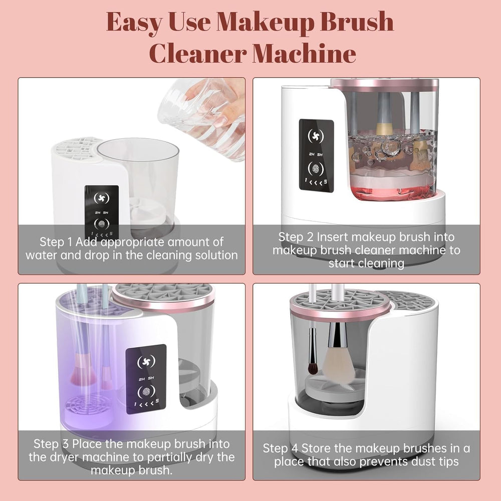 OctHope makeup brush dryer in use for quick drying.