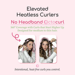Octocurl No Headband robe style wrap demonstrates easy heatless curl placement.