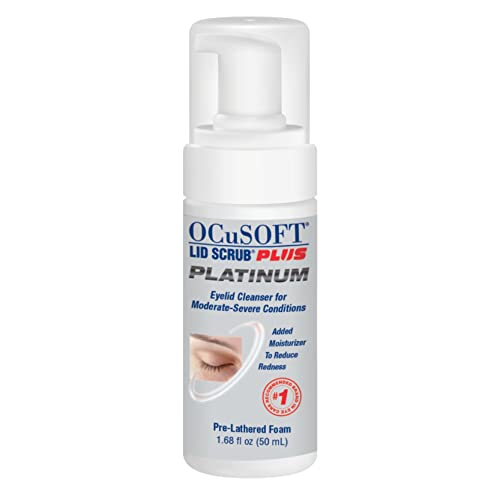 OCuSOFT Lid Scrub Plus Platinum, cuidado ocular para rutinas diarias.