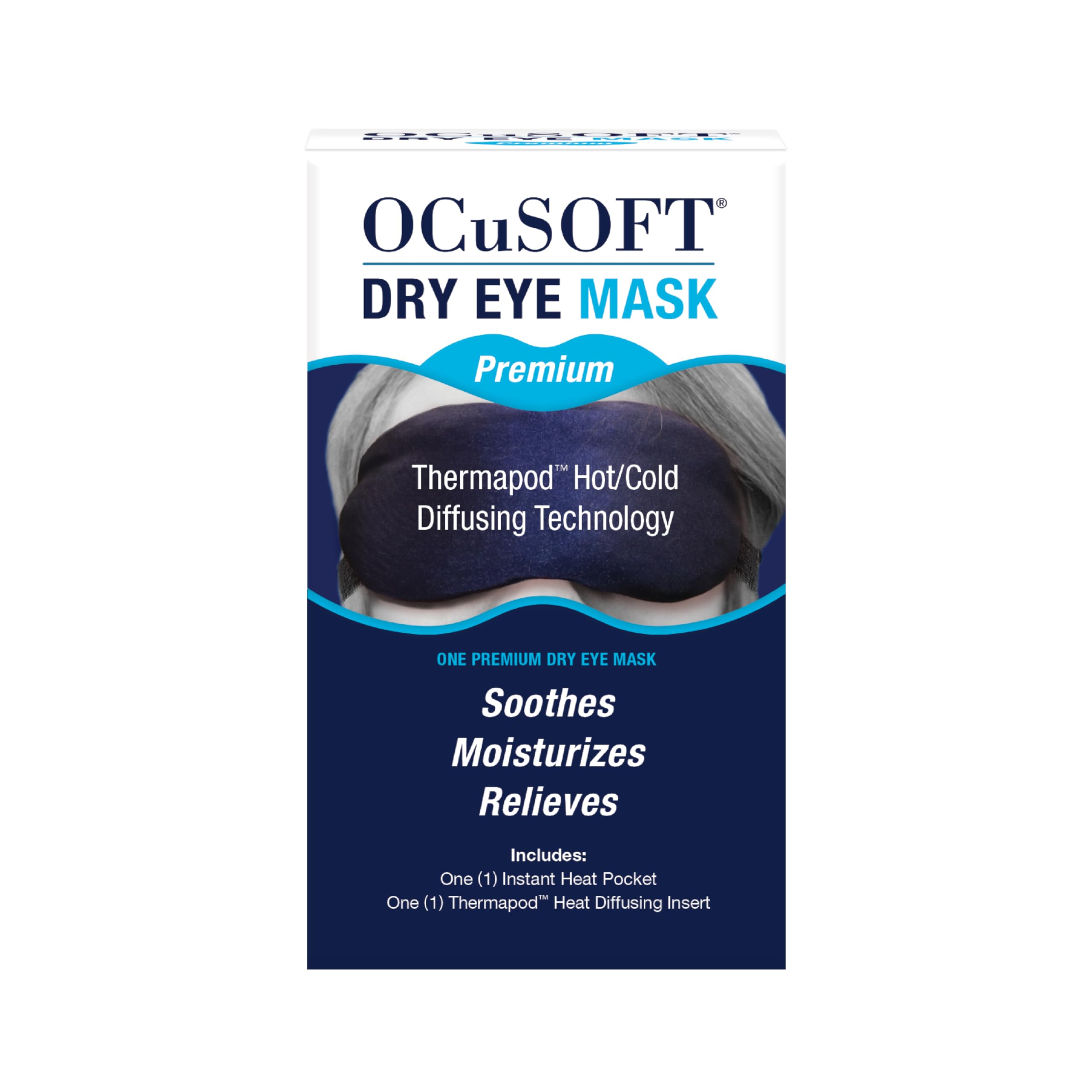 OCuSOFT Ocusoft máscara ojos secos de alta gama, tela suave y ajuste cómodo.
