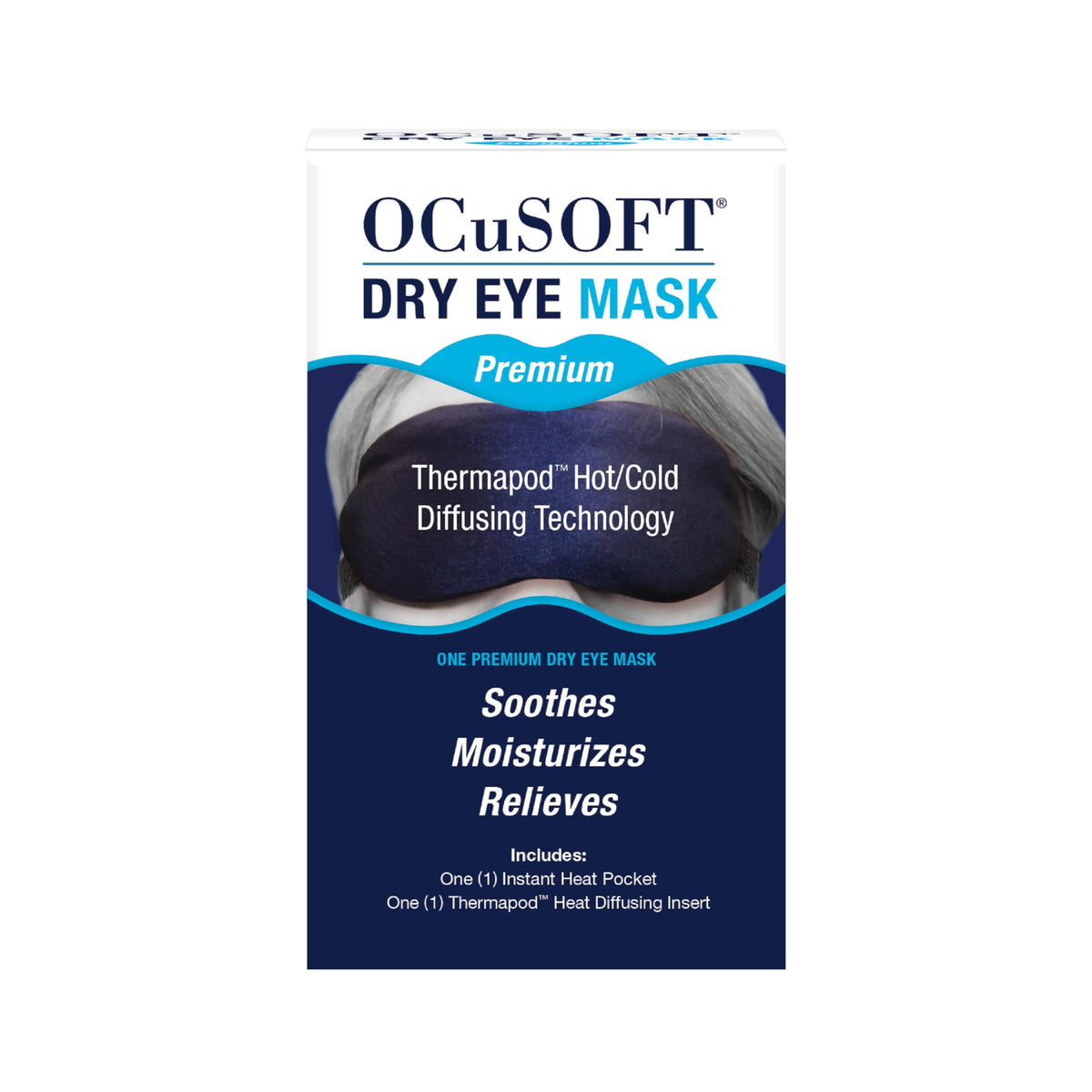 OCuSOFT Ocusoft máscara ojos secos de alta gama, tela suave y ajuste cómodo.