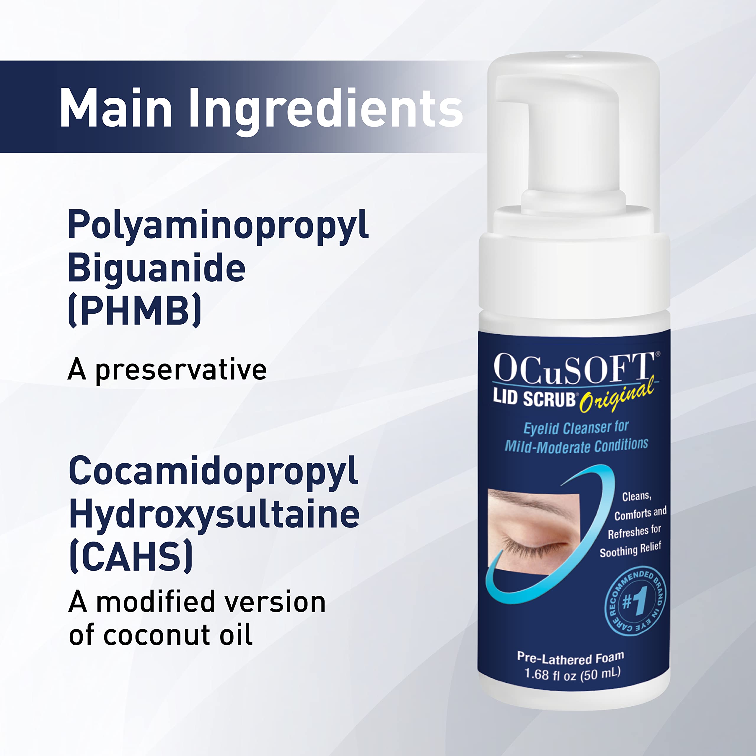 OCuSOFT bomba de dosificación genera espuma para lavado ocular cómodo
