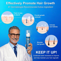 OCVWJKD Beard-growth focus demonstrates application on facial hair for fuller look.