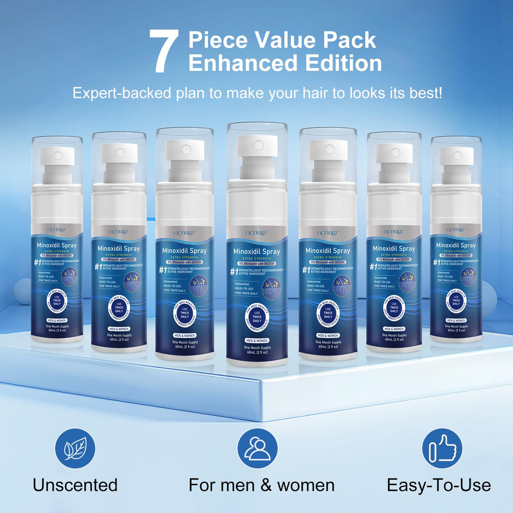 OCVWJKD Seven-bottle packaging display highlighting value and extended use.