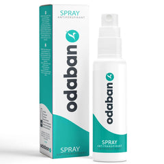 ODABAN antiperspirant spray 1oz front view, fragrance-free formula for sensitive skin.