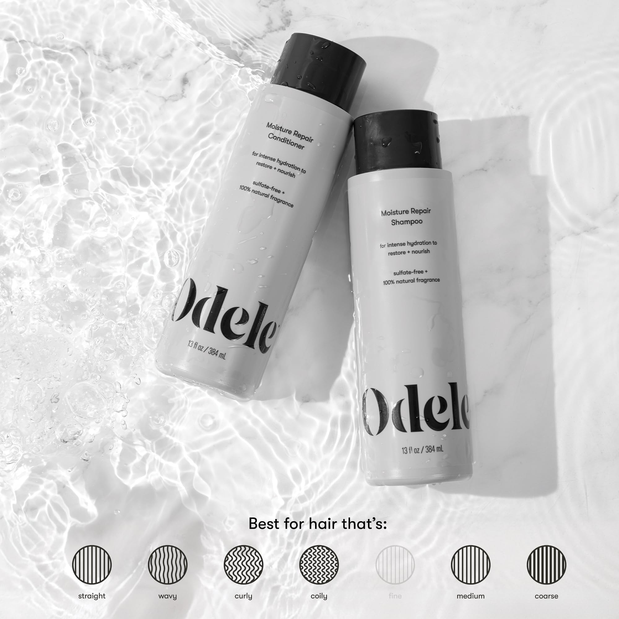 Odele Champú con argán y jojoba, nutrición durante lavado.
