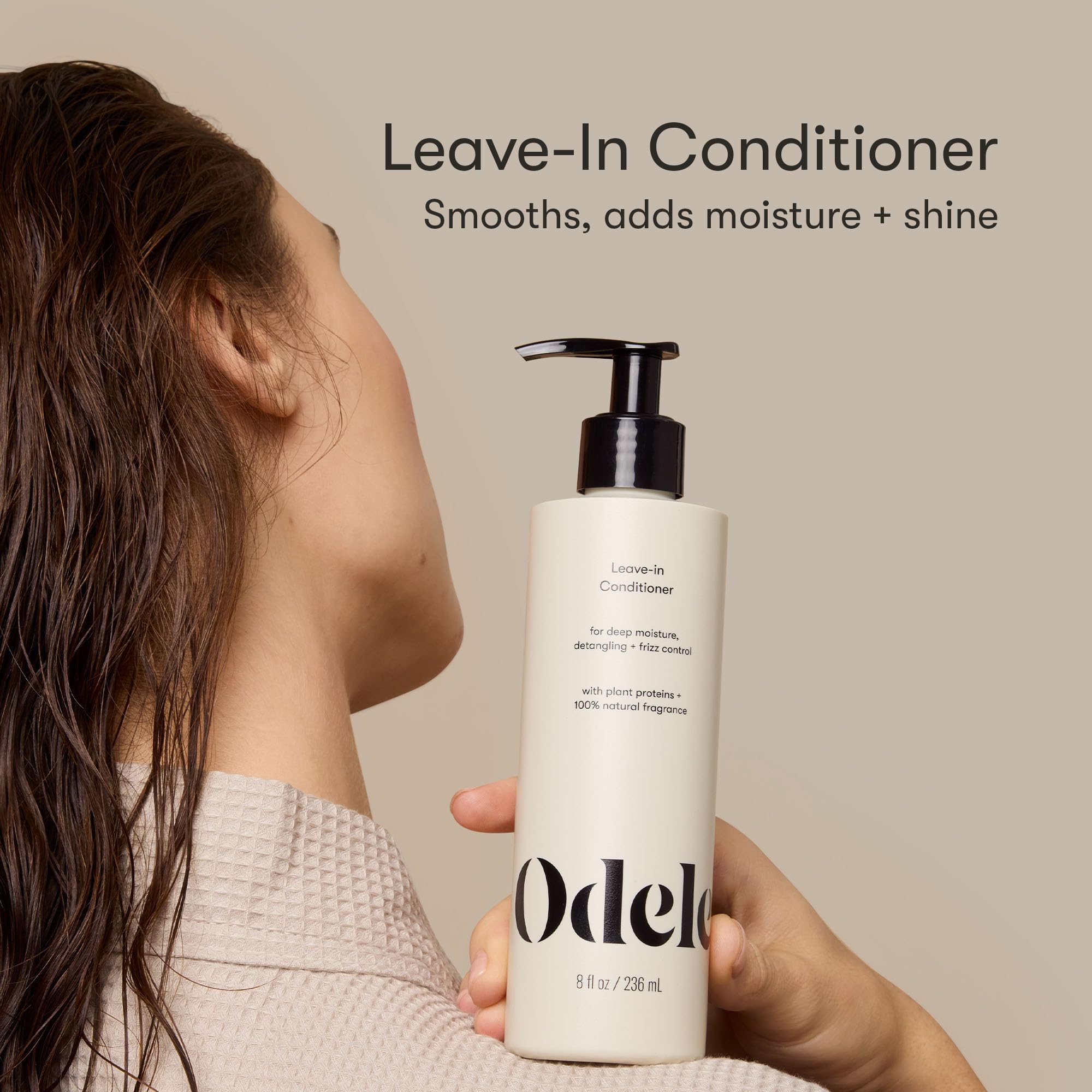 Odele Leave-In, textura cremosa que facilita desenredar mechones.