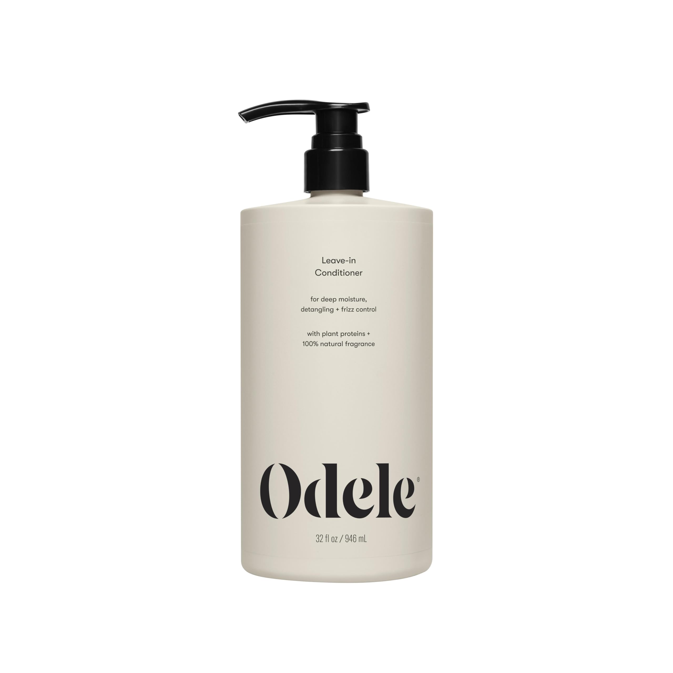 Odele Leave-In Conditioner bottle pour illustrating easy dispensing for quick styling