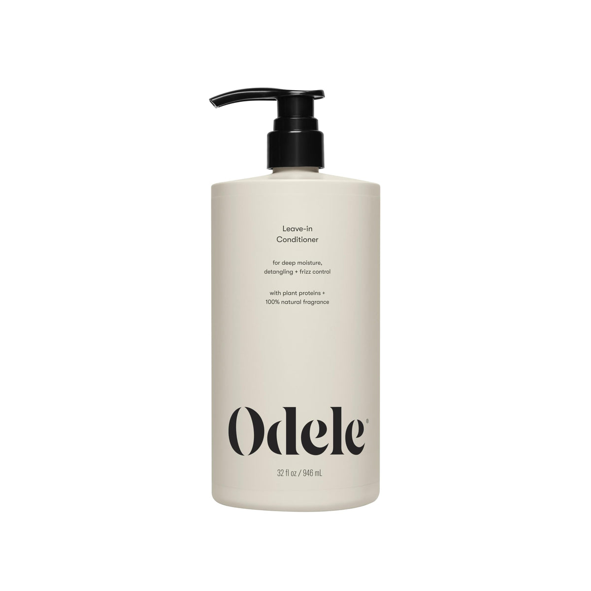 Odele Leave-In Conditioner bottle pour illustrating easy dispensing for quick styling