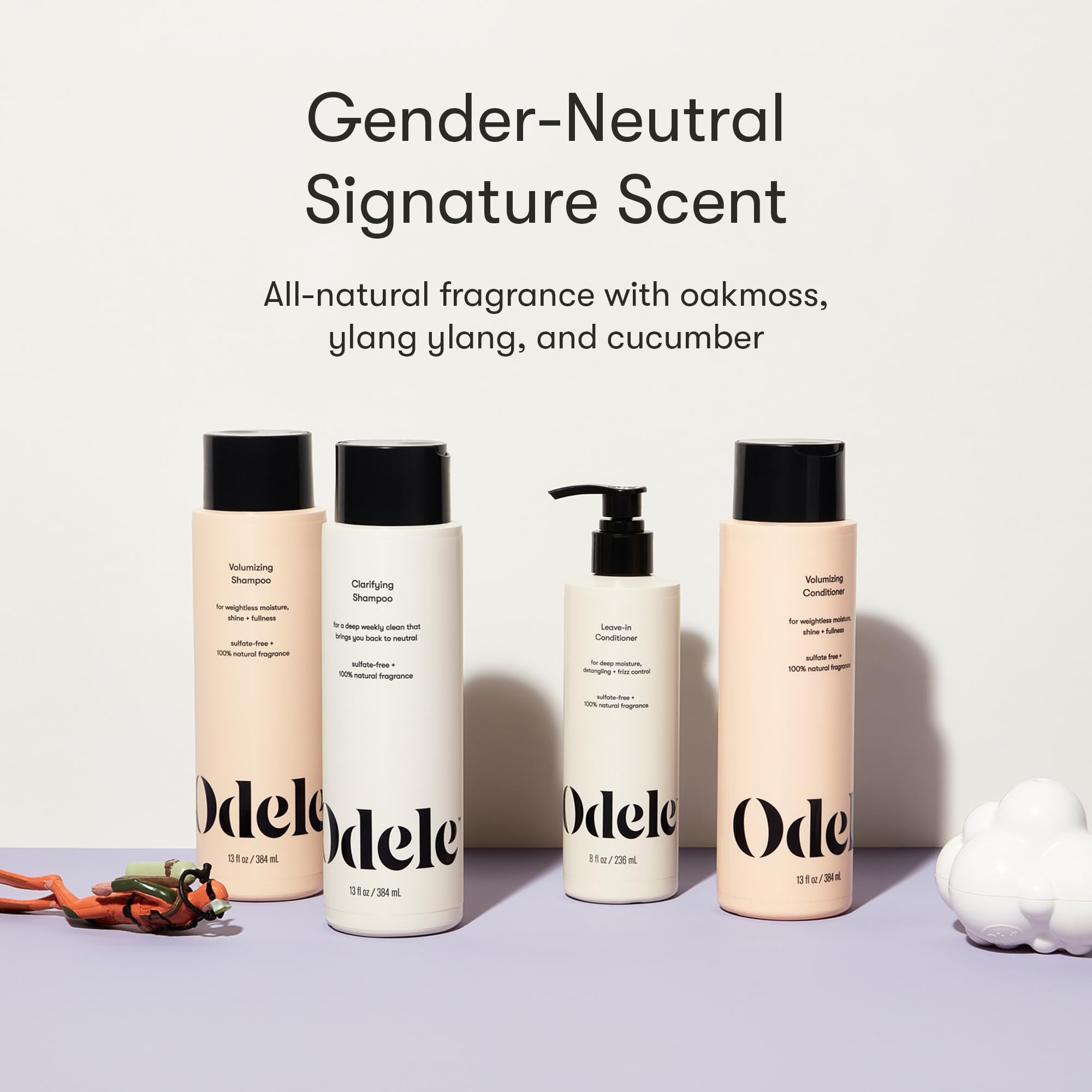 Odele bottle with oakmoss, ylang-ylang, and cucumber fragrance notes