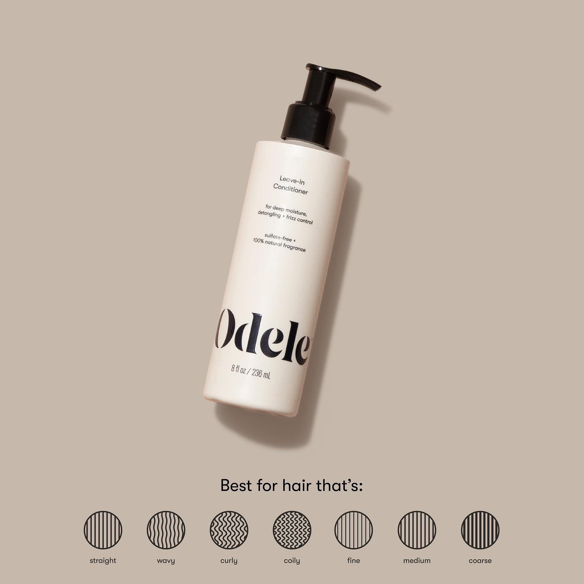 Close-up of Odele leave-in cream texture delivering smooth, buildable moisture.