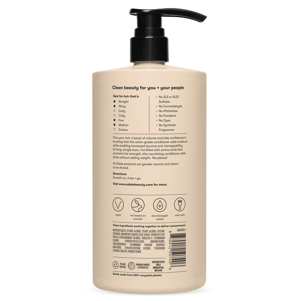 Odele Volumizing Conditioner scent profile scene with cucumber and greenery